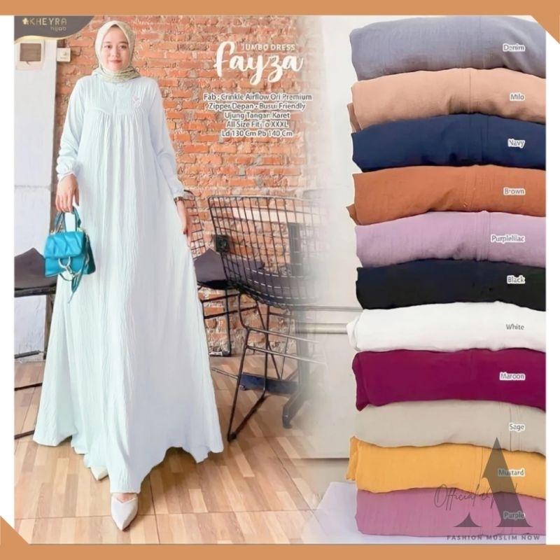 Gamis Polos / Gamis Polos Jumbo / Gamis Mewah Jumbo Syar'i / Gamis Muslim Jumbo