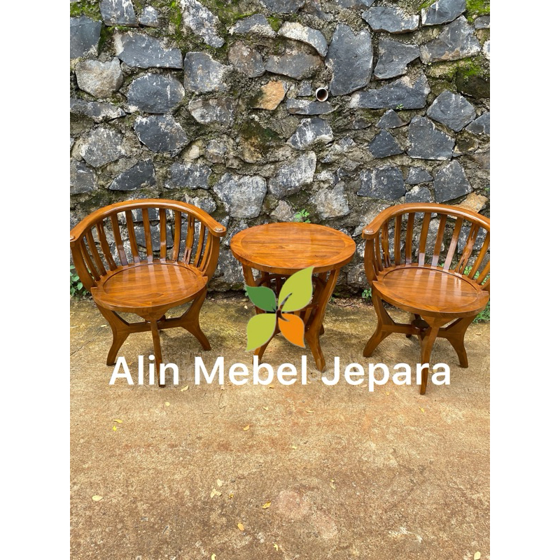 Kursi Teras mangkok , Kursi teras Jati