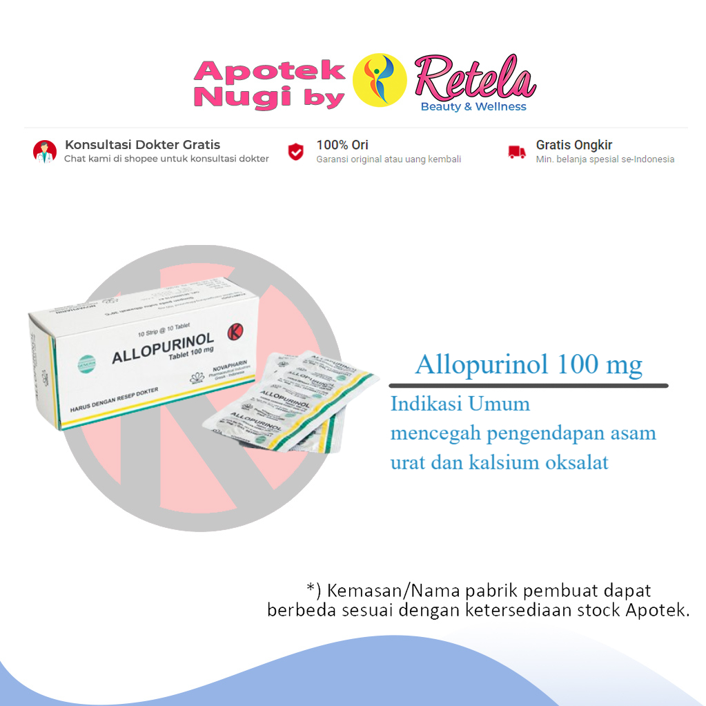 Allopurinol 100 mg 10 Tablet