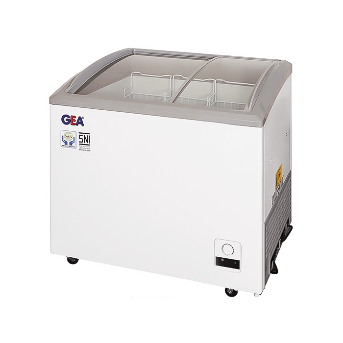 GEA SD-213 SLIDING CURVE GLASS FREEZER BOX 213 LITER