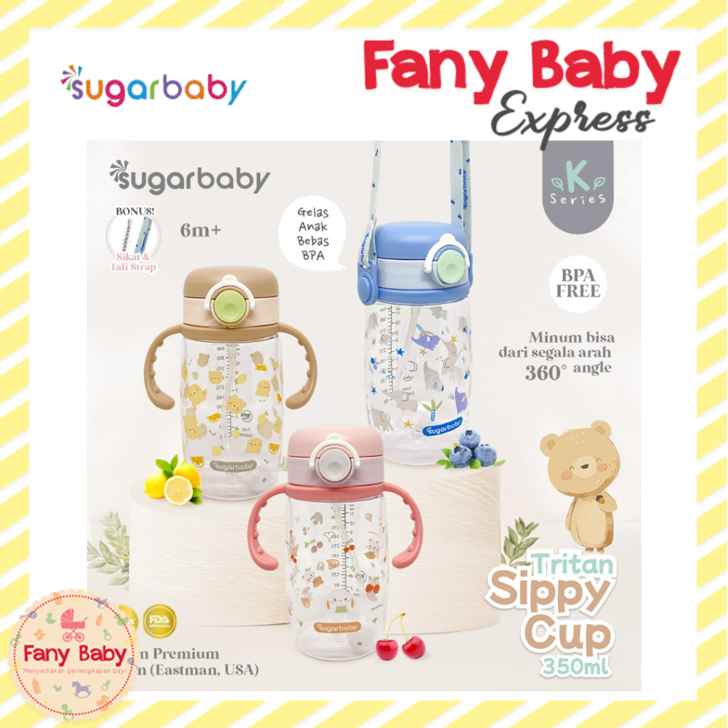 SUGAR BABY TRITAN SIPPY CUP K-SERIES 350ML
