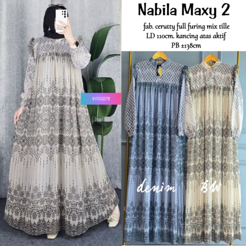 NABILA MAXY DRESS CANTIK MEWAH