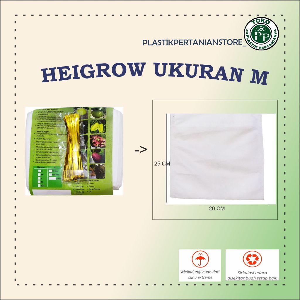 HEIGROW FRUIT COVER UKURAN M