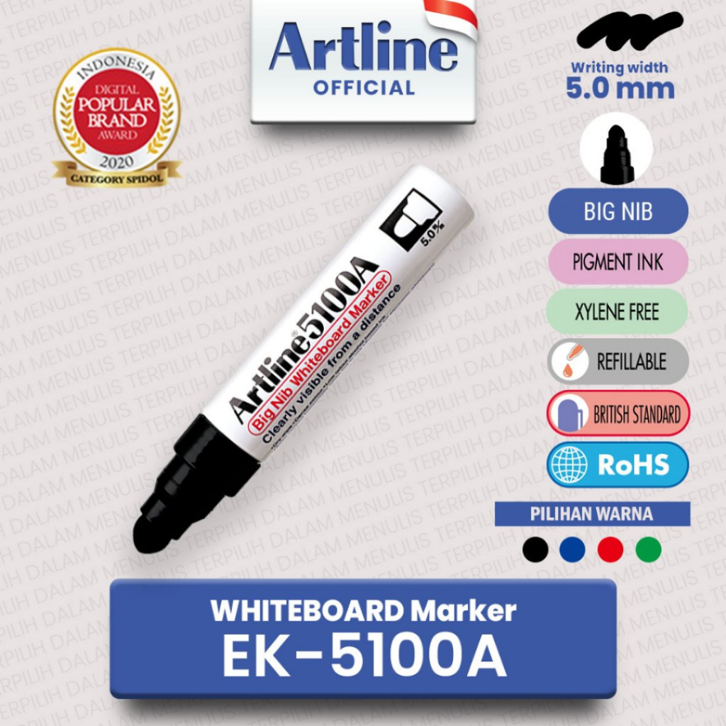 

ARTLINE SPIDOL JUMBO WHITEBOARD EK-5100A HITAM