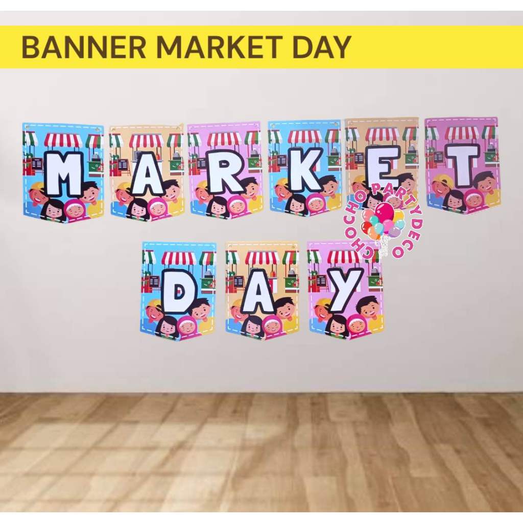 Bunting Flag MARKET DAY / Banner Market Day