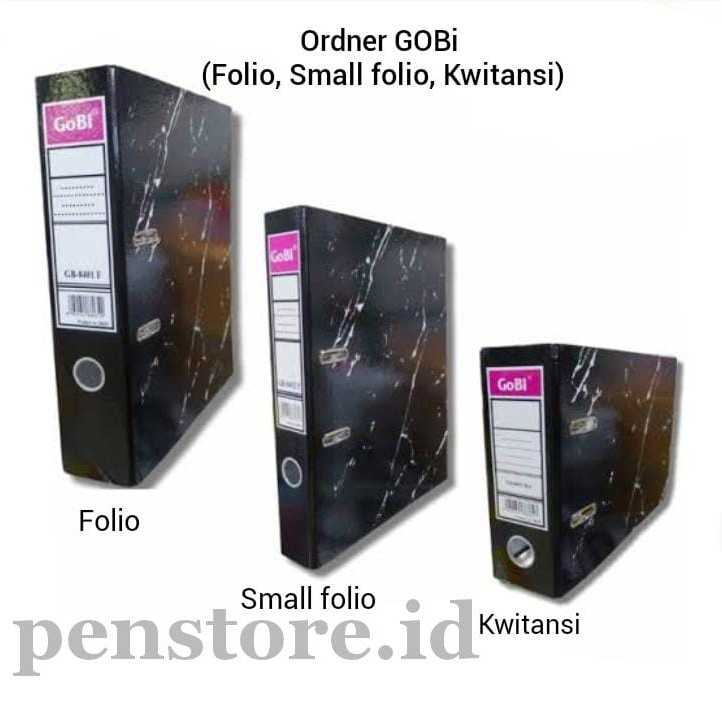 

(pcs) Ordner GOBI Folio / Small Folio / Kwitansi - Ordner hitam motif marmer glossy