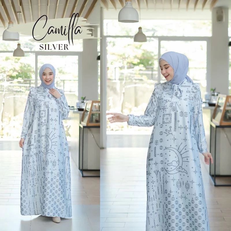 Gamis Lebaran Bahan Dior Silk Premium Original, Gamis Chamilla Syar'i Terbaru2024, Gamis Murah Viral