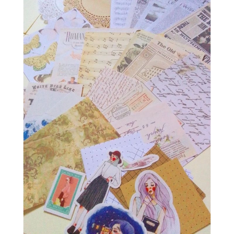 

50pcs Journal Kit Journaling Vintage Aesthetic Jurnal