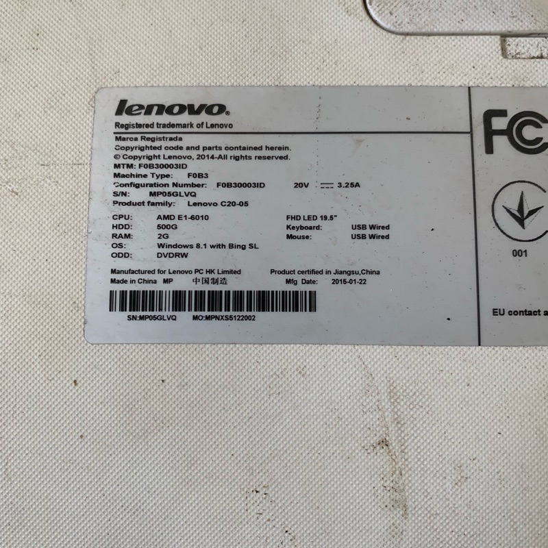 Mainboard Motherboard Lenovo all in One C20-05