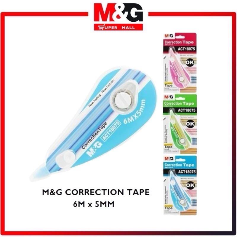

M&G Correction Tape 6Mx5mm / Tip-Ex Kertas M&G 6M ACT18075