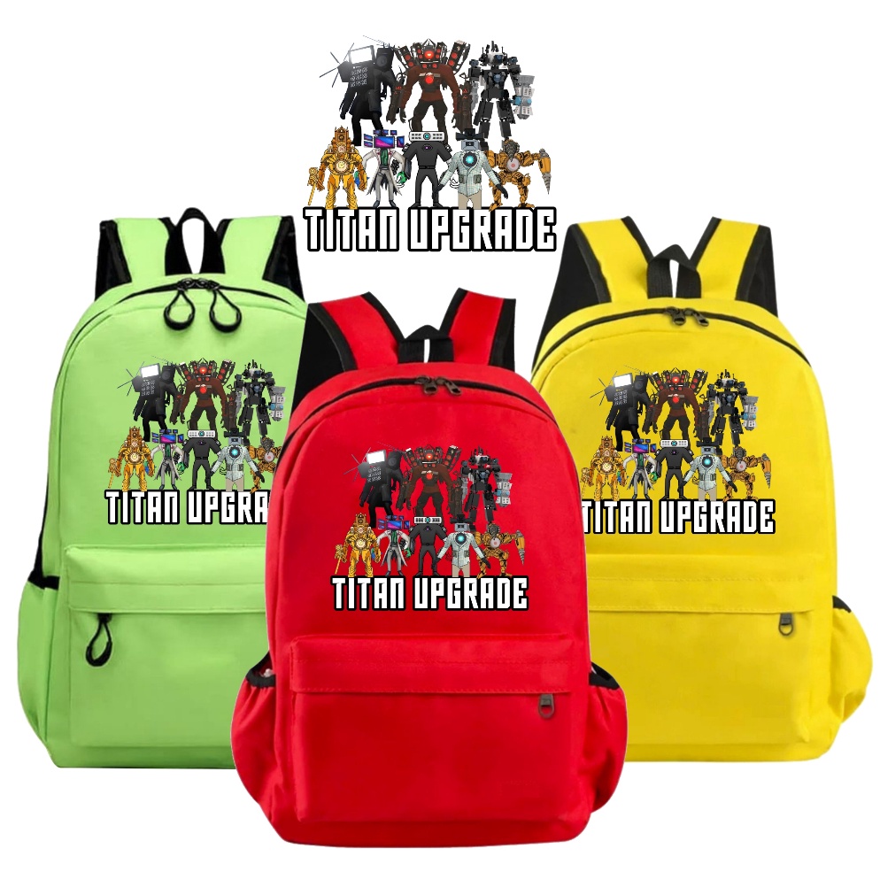 PVJ Tas Ransel Tv Man Anak Laki Laki Ransel Sekolah Titan Kameramen Unisex ART I5T9