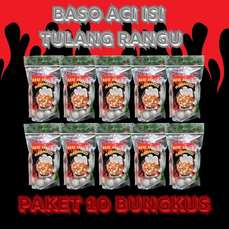 

Paket 10 Bungkus Baso Aci Maknyus isi Tulang Rangu