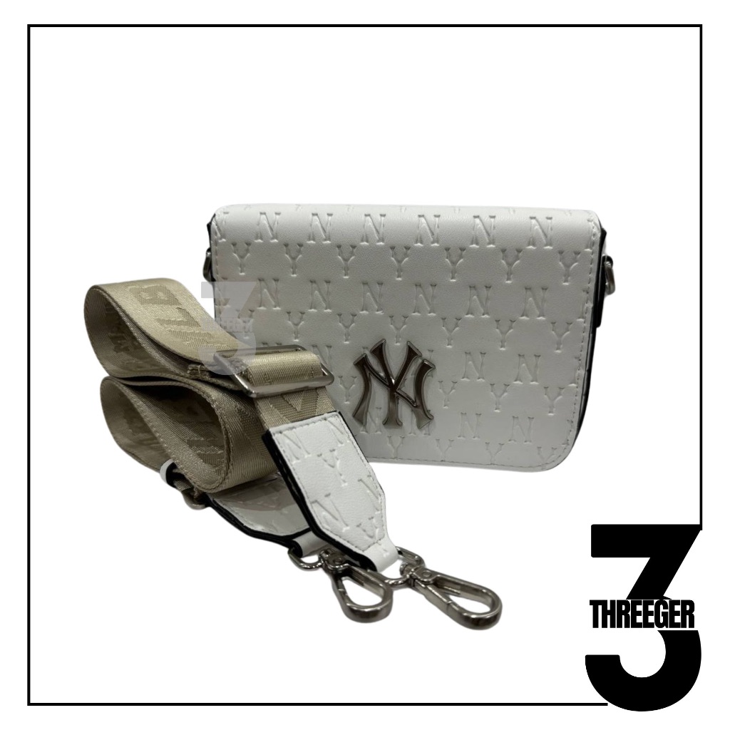MLB New York Yankees Monogram Hoodie Bag Ivory Original