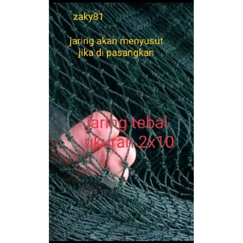 Jaring Ayam Tebal 2x100 Meter, Serbaguna Lubang 1,5 cm untuk Kandang Ternak dan Kolam