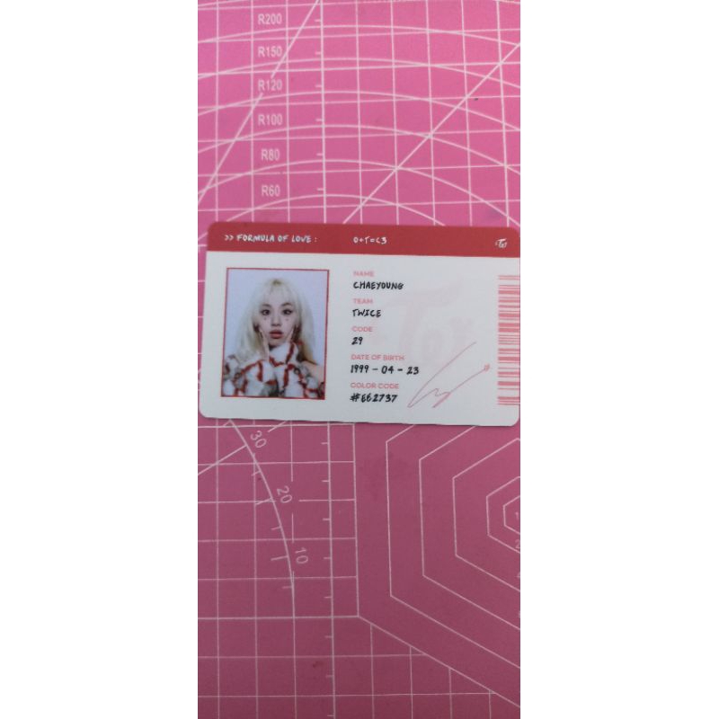 photocard official chaeyoung twice from album formula of love