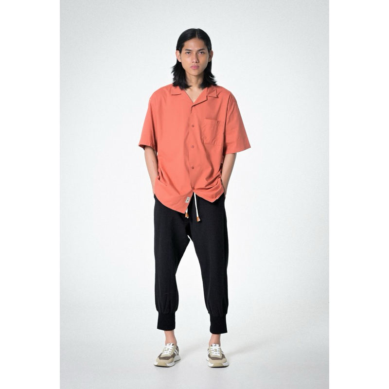 (3SECOND) Basic Shirt Cuban Collar Catton