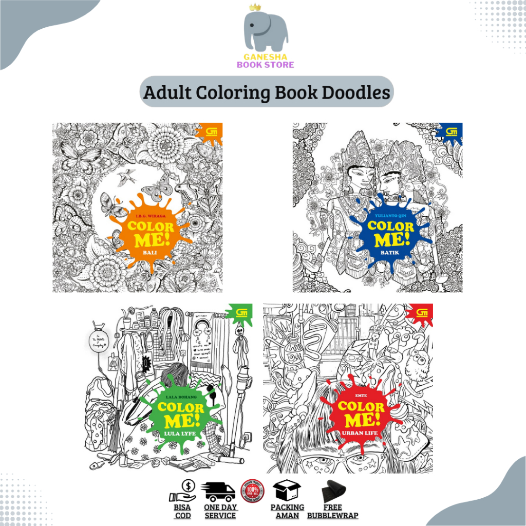 Adult Coloring Book Doodle