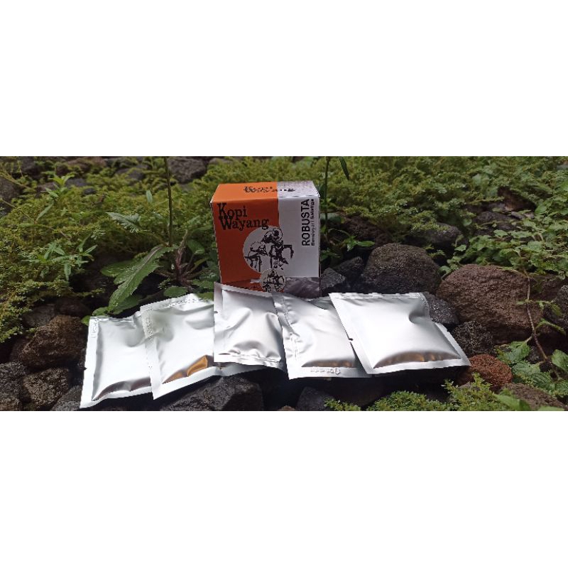 

KOPI WAYANG SACHET JENIS ROBUSTA 100℅ ASLI 5x8gram