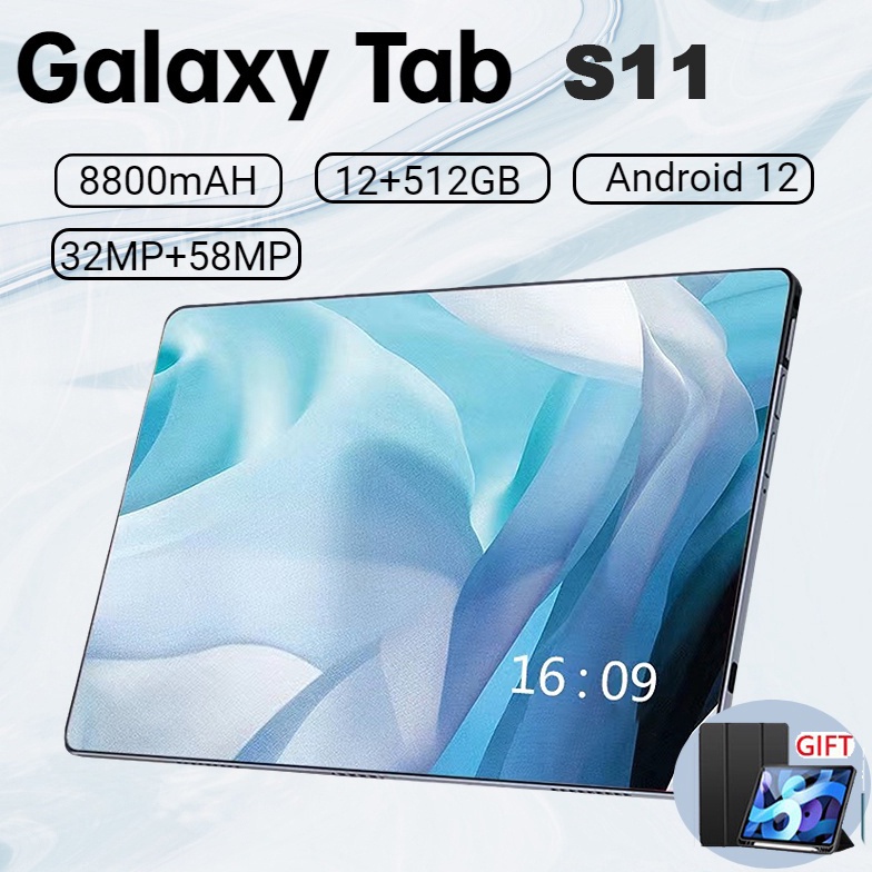 KODE A27Z Bisa CODTablet PC Asli Baru Galaxy Tab S11 Ultra 12GB  512GB Tablet Android 11inch Layar Full Screen Layar Besar Wifi 5G Dual SIM