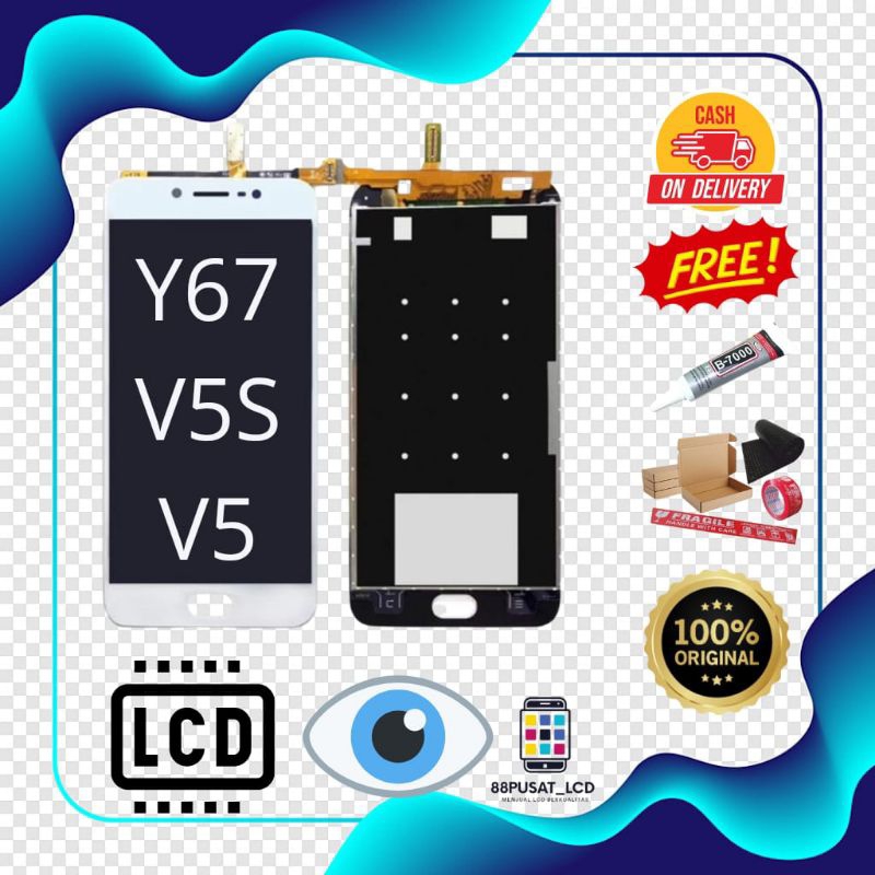 LCD FULLSET VIVO Y67 / V5S / V5 ORIGINAL COMPLETE LCD