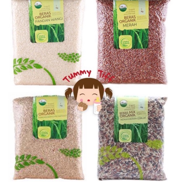 

DiSkon Lingkar Organik Beras Organic 1 Kg Pandan Wangi PutihMerahHitam