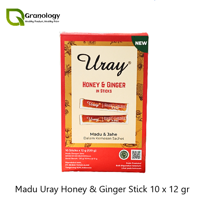 

Madu Uray Jahe Sachet Stick / Natural Raw Honey Ginger 10 Sachet