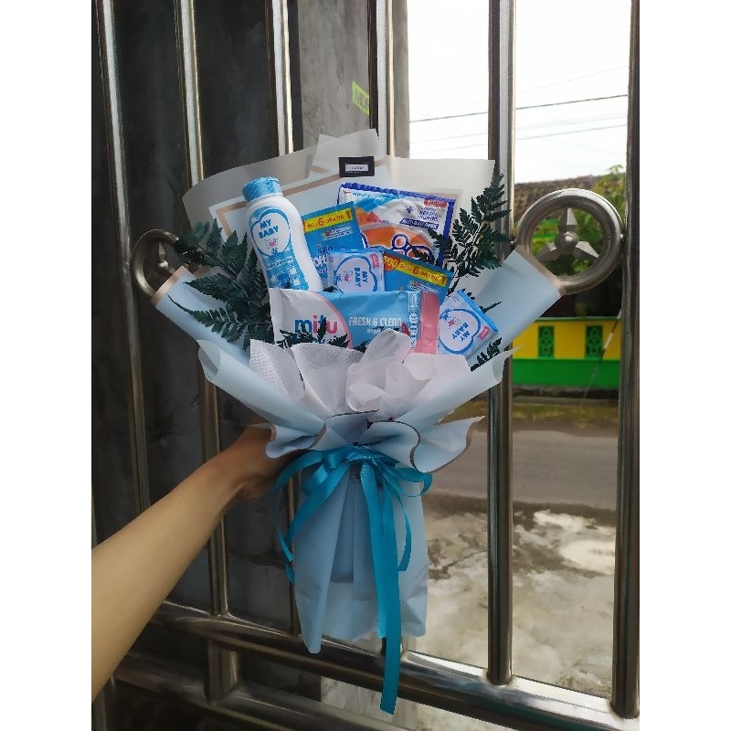 Buket Tilik Bayi/ Bucket perlengkapan bayi/ Parcel New Born/ Parcel Bayi Laki-laki/ Buket Perlengkap