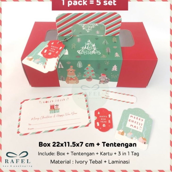 

Kreasikan Kenangan Anda dengan Souvenir Kustom 5 Set Box 22 x 115 x 7 cm Tentengan Natal