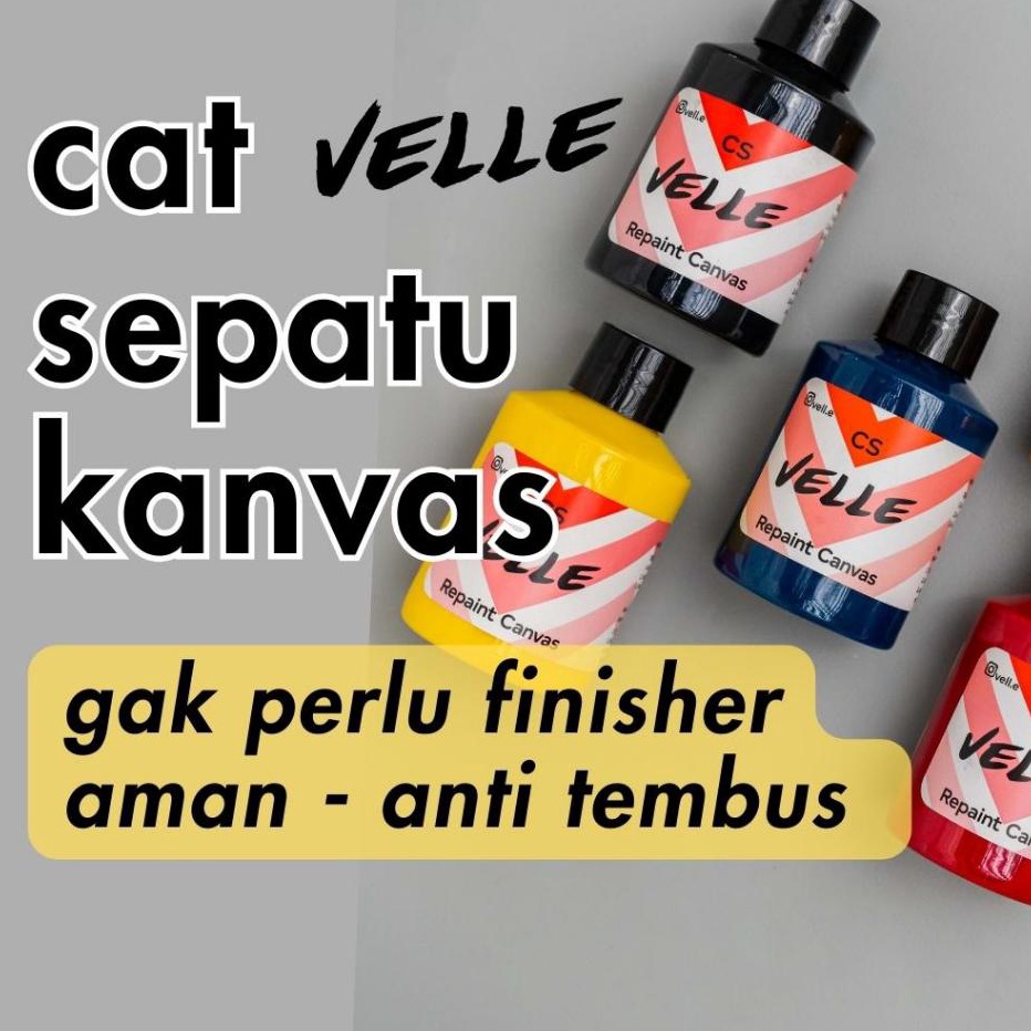 TERBARU Velle CS  Cat Sepatu Kanvas Repaint Topi Tas Canvas