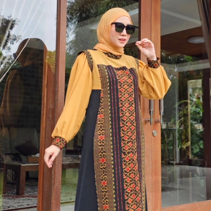 Gamis tenun wanita madina gamis premium baju tenun jepar gamis jumbo gamis murah