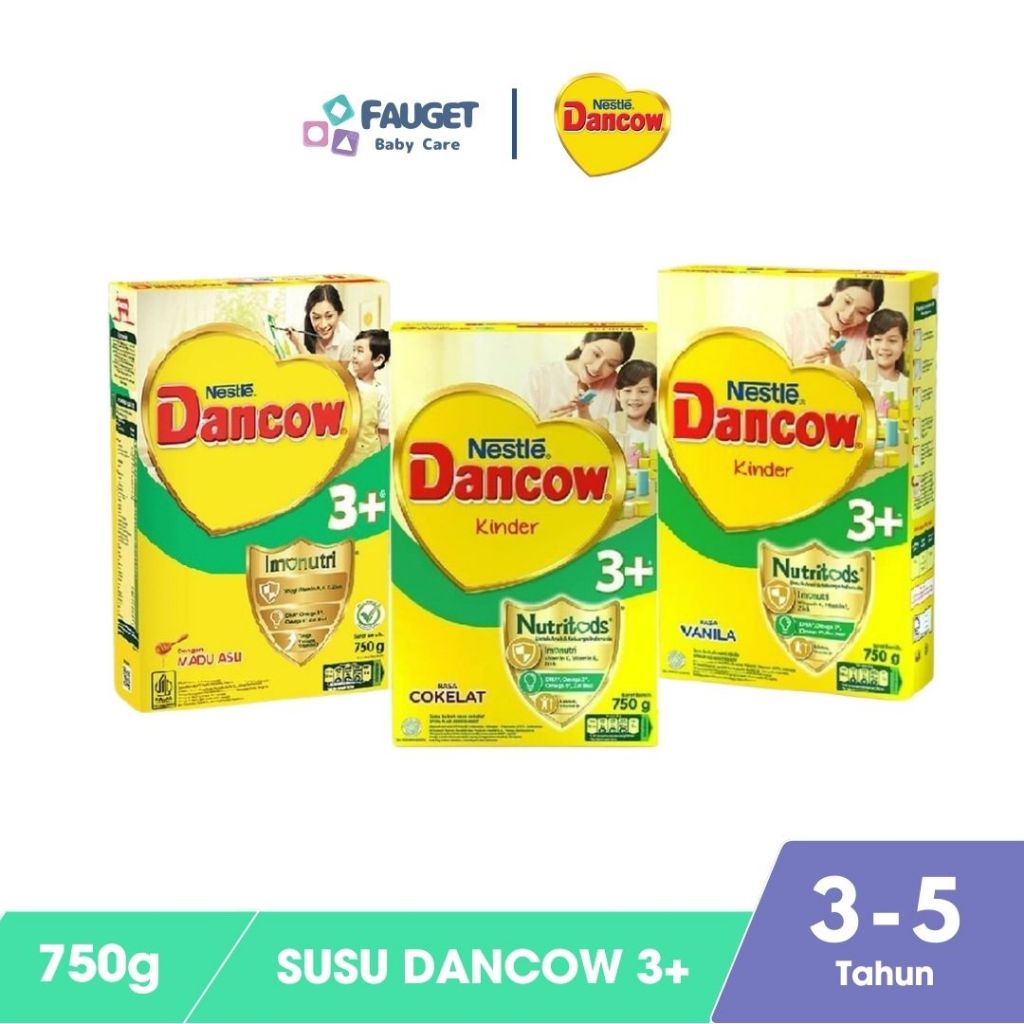 Susu Anak Balita Dancow 3+ Susu Pertumbuhan Anak 3-5 Tahun 750 Gram - Madu/Vanila/Coklat