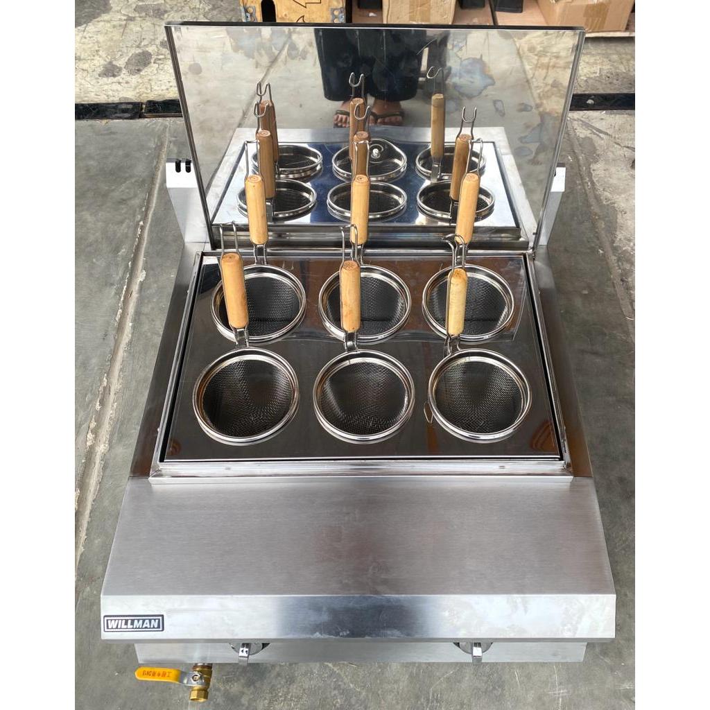 Counter Top Gas Noodle Cooker Kompor Rebus Mie Pasta 6 Tungku WILLMAN