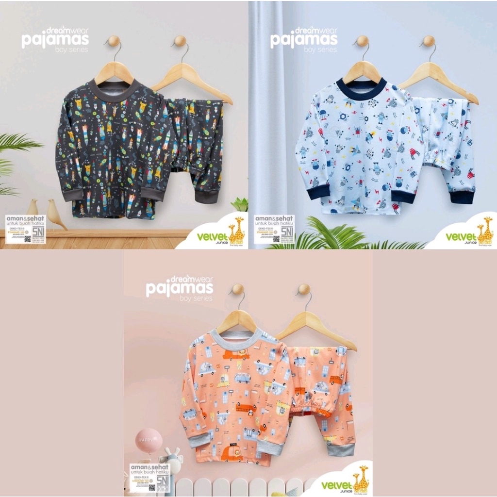 Makassar  Piyama Velvet Junior Big Size ( Ukuran Besar ) 2-10 TAHUN