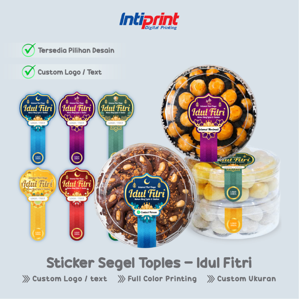 

Sticker Idul Fitri Stiker Segel Toples Kue Kering Lebaran Sticker Hampers Kemasan Hari Raya