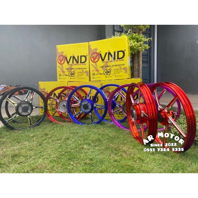 VELG VND RACING YAMAHA JUPITER Z/FIZ R/DLL AK55 SET 140/160 RING 17 UNIVERSAL VELEG PELEK PALANG ENK