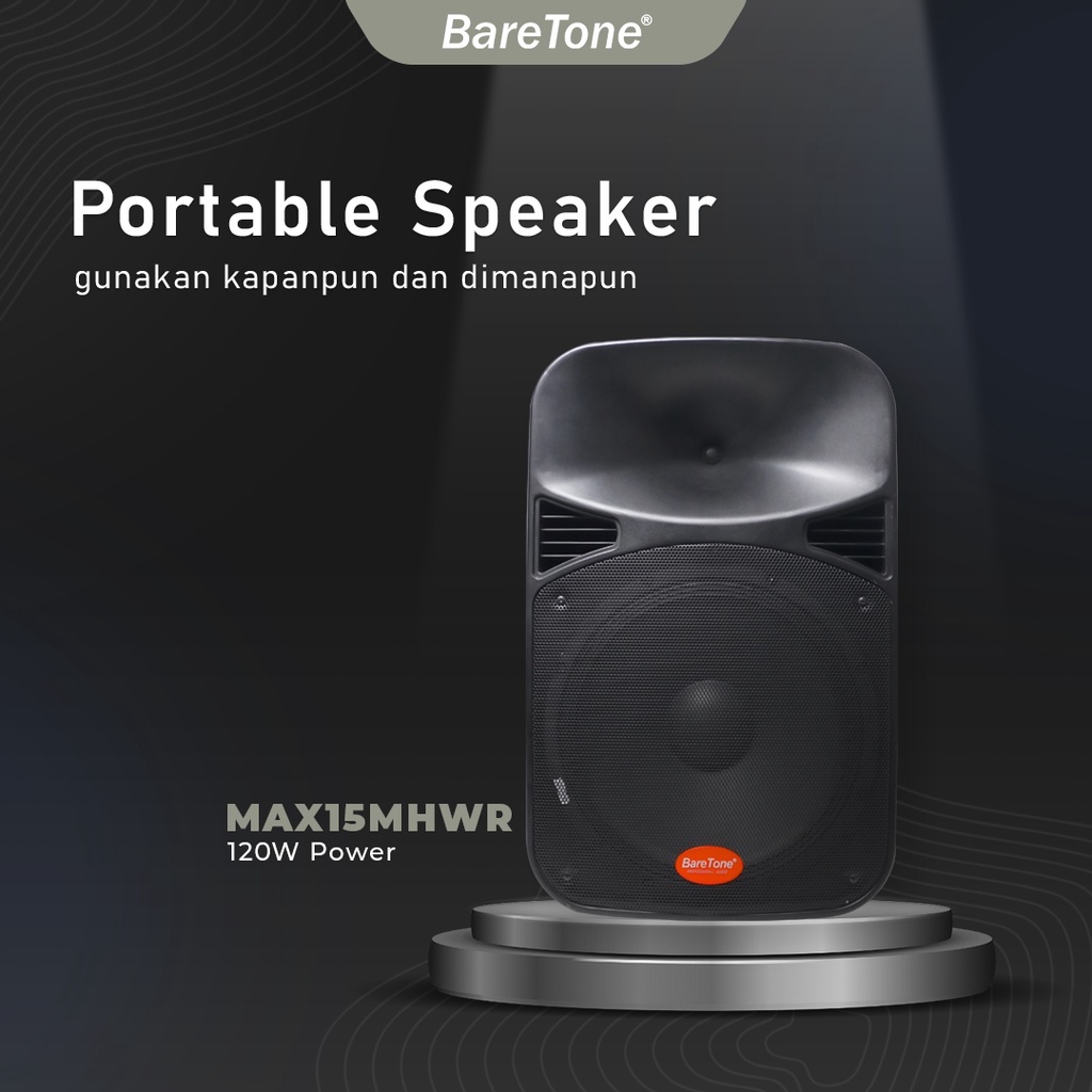 Speaker Portable Baretone Max15mhwr / Max 15mhwr 15 inch