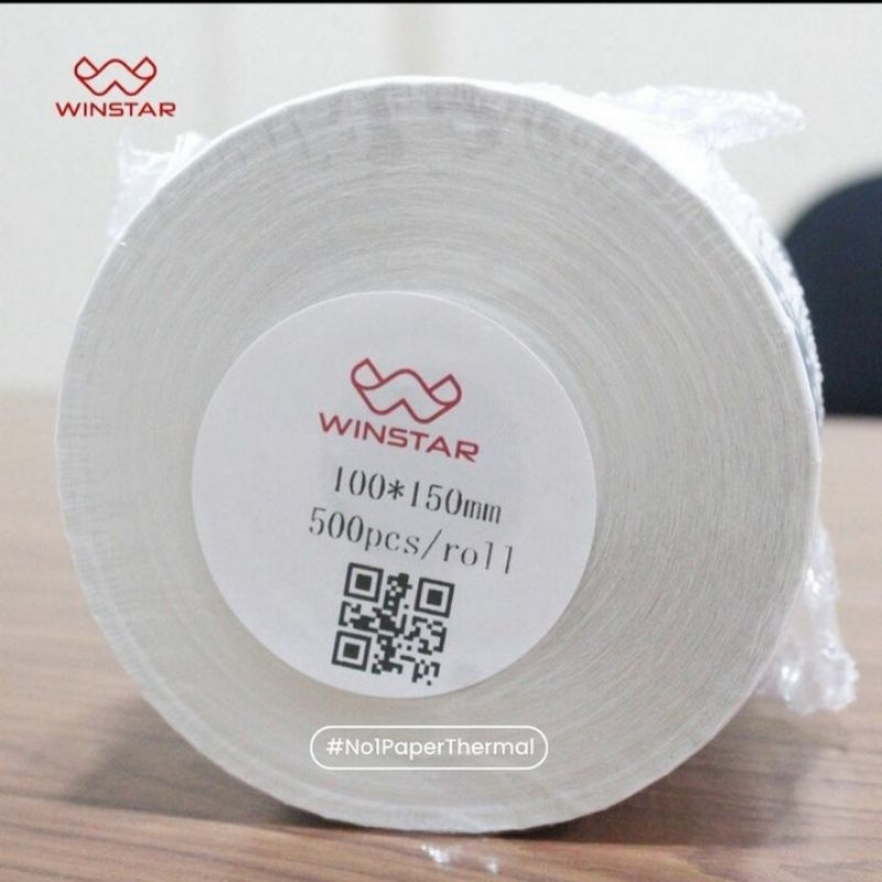 

Label Sticker Thermal Roll 100 x 150 mm isi 500 lbr Winstar