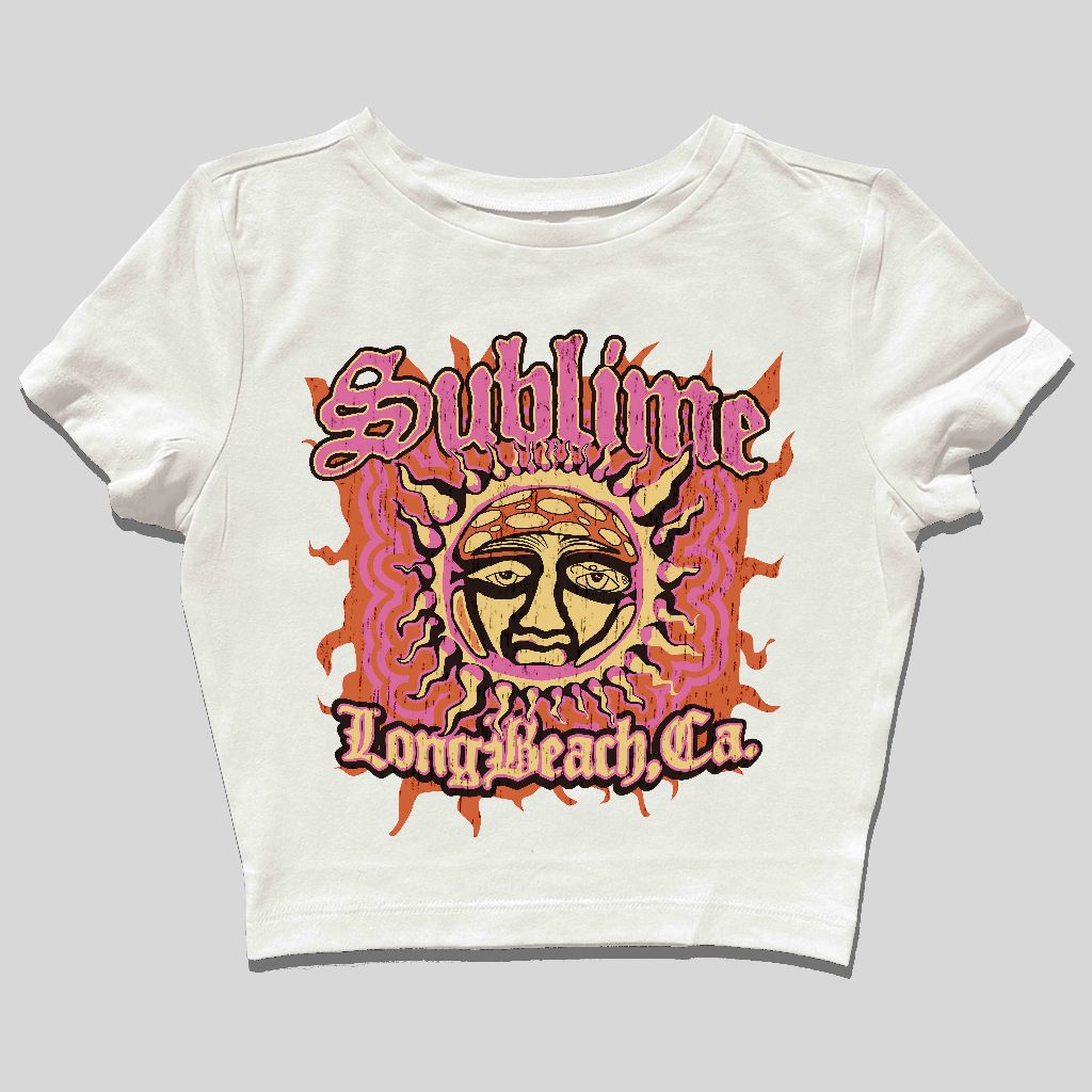 Sublime Band Style Y2K Crop tee