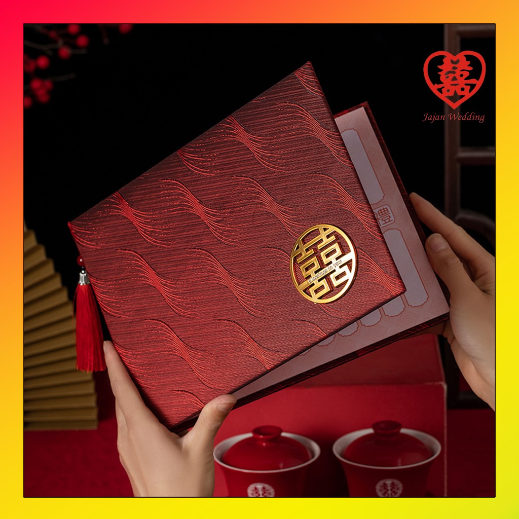 

JW Buku Tamu Chinese Wedding Guest Book / Daftar Buku Kehadiran Tamu Pernikahan Chinese ShuangXi JW118