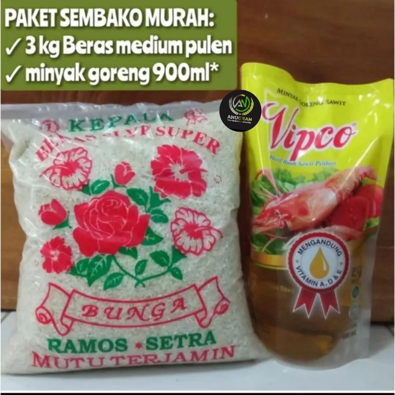 

Paket Sembako BUNGA beras minyak