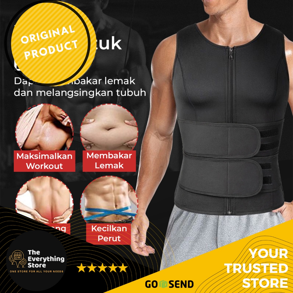 Sabuk Olahraga Corrector Vest Korset Pria Olahraga Pelangsing ORIGINAL TES