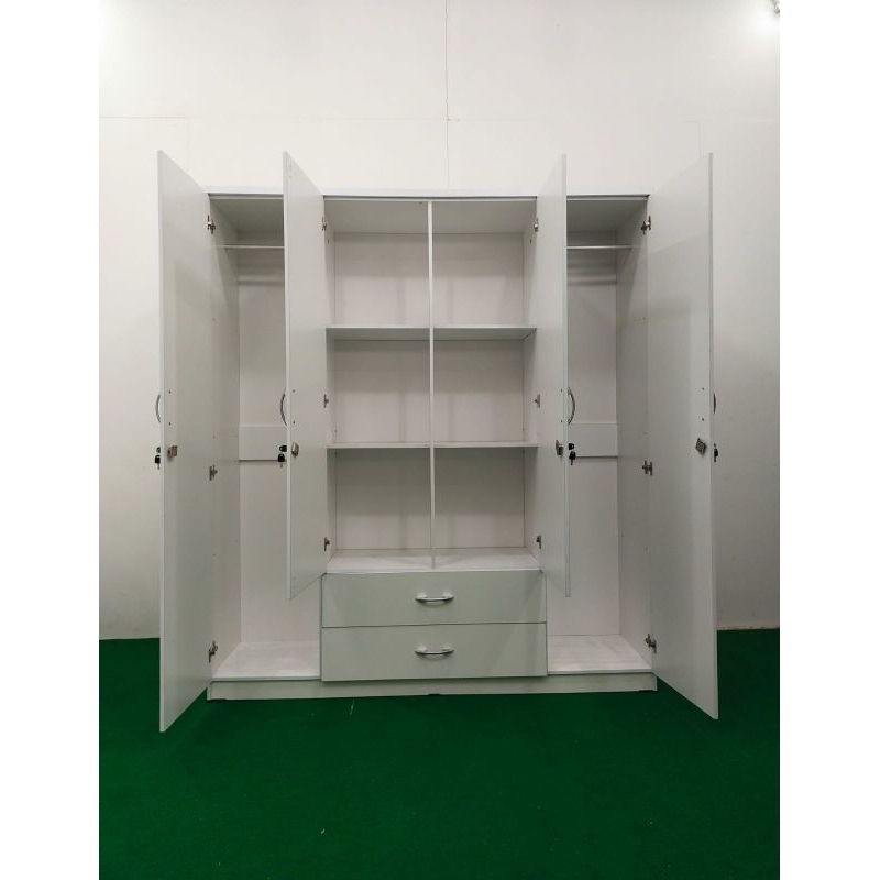 lemari pakaian mdf LL4P Mora 4 pintu Khusus batam