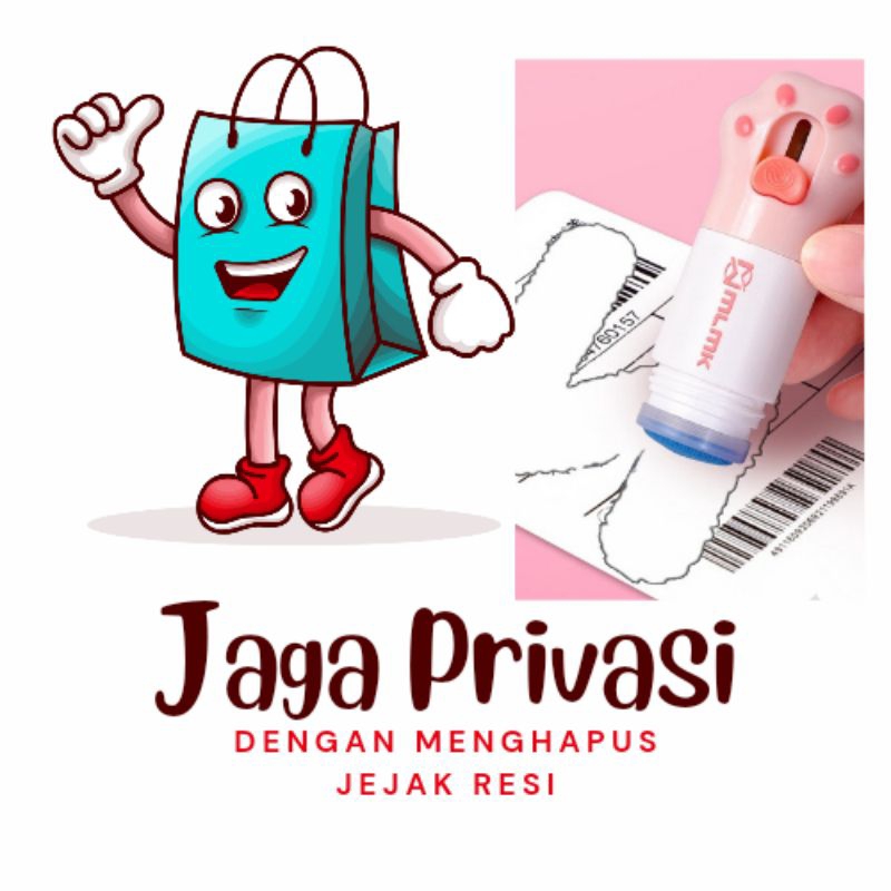 

Penghapus resi printer termal untuk menghindari penyalahgunaan data (include mini cuter)