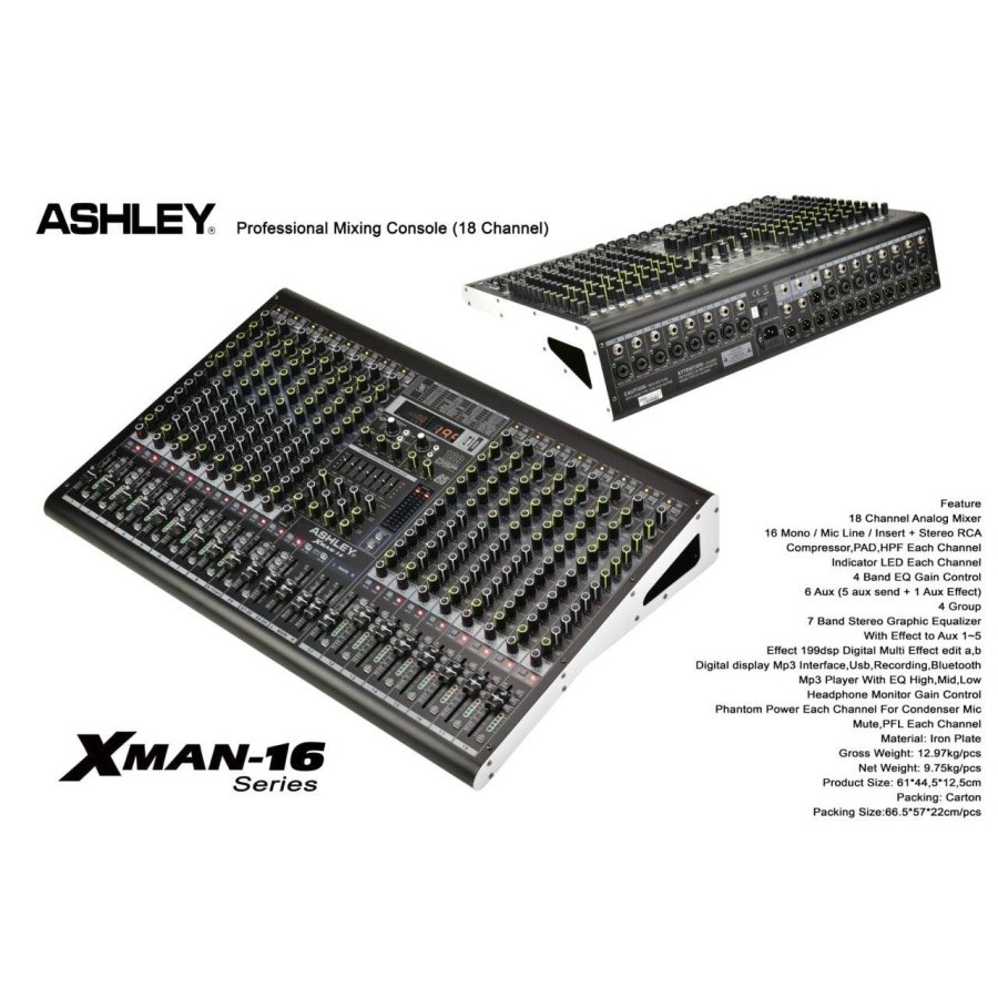 Mixer ASHLEY XMAN16 / XMAN-16 / XMAN 16 16 CHANNEL ORIGINAL ASHLEY