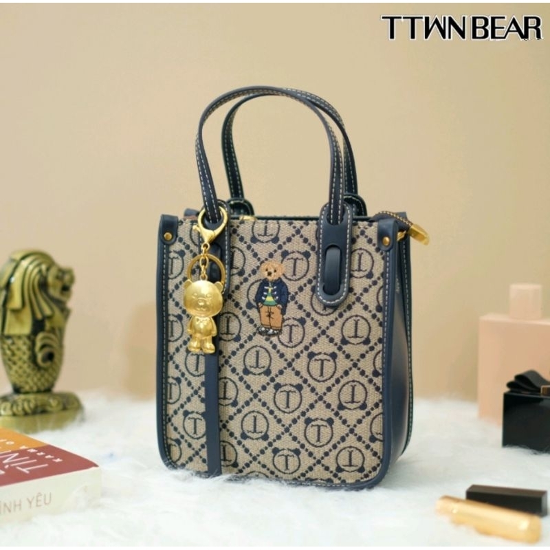 Ready Tas TTWN Bear Original TN3249 Grey/Tas TTWN Bear/TTWN Bear Bag/Tas Jinjing TTWN Bear/Tote Bag 