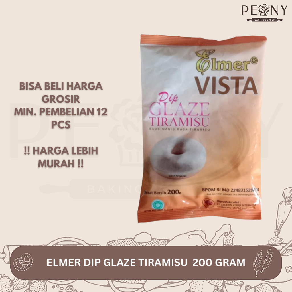 

ELMER DIP GLAZE VISTA TIRAMISU 200 GR