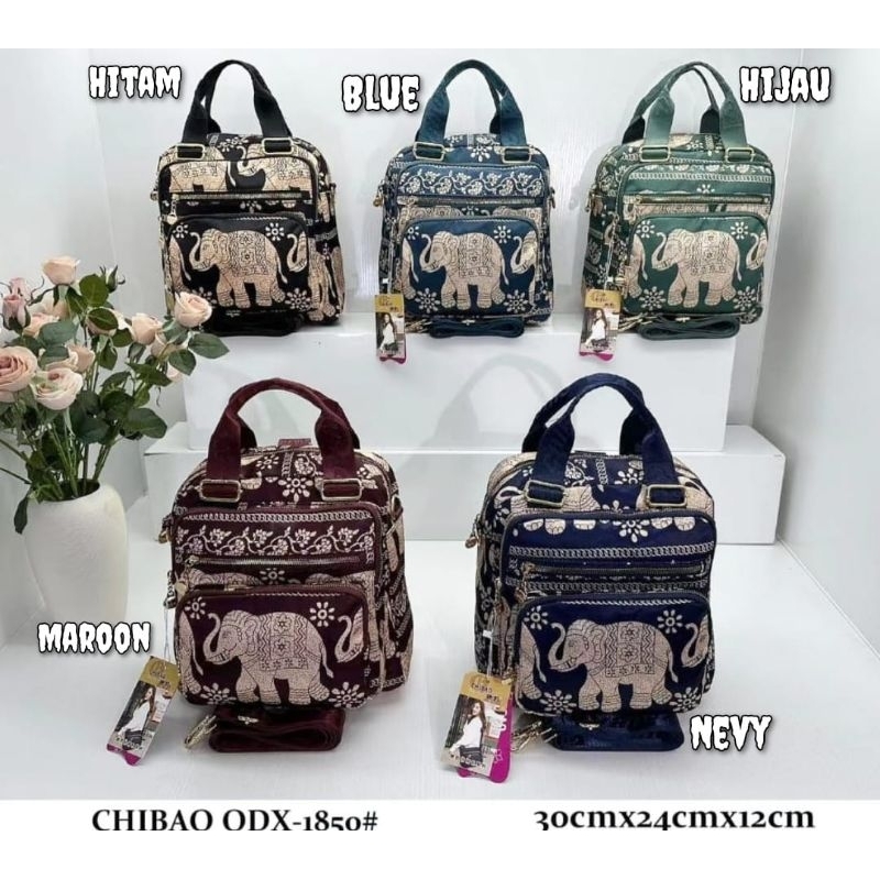 TAS ORI CHIBAO Gajah 3in1 Ransel Selempang Jinjing "Large" CB1850-qdx 5res