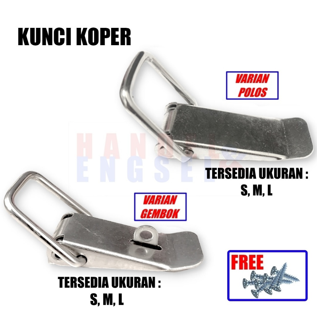 Kunci Pengait Box Peti Size Small Kaitan Peti Overval + Kunci Gembok Koper Kait