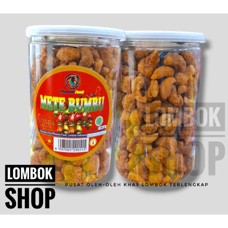 

Kacang Mete Mede Goreng Bumbu Phoenix Khas Lombok 340 Gram Toples