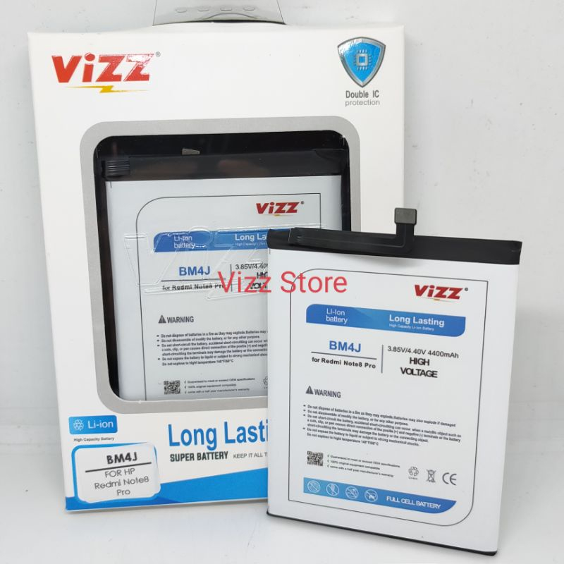 Baterai Batre Vizz BM4J Xiaomi Redmi Note 8 Pro ORIGINAL Vizz